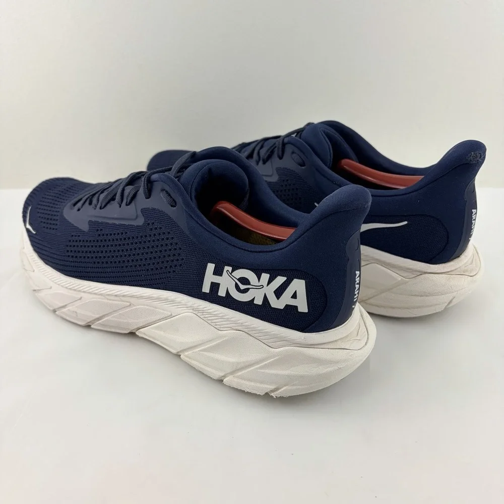 HOKA Arahi 7 Mens 11.5 D Outer Space White Navy Running Shoes 1147850-OPC